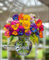 Everlasting Pansies in Vase Personalised